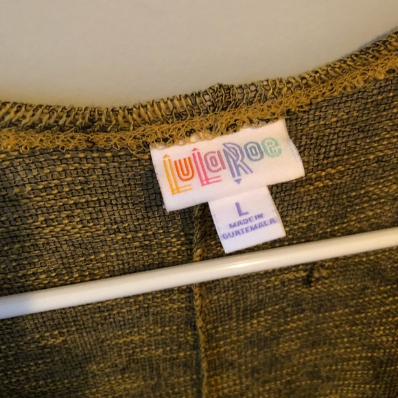 LuLaRoe Lindsay Kimono Cardigan Yellow Large - Picture 2 of 4